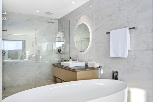 Modern bathroom with elegant marble decor